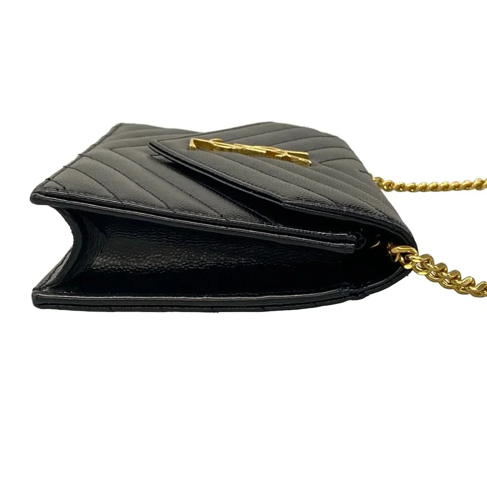 Saint Laurent PARIS Cassandra Envelope Chain Wallet Other Style Wallet 695108